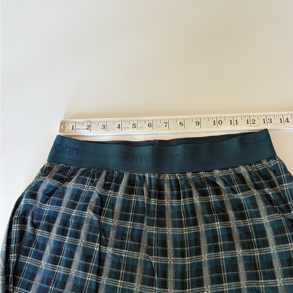 Tommy John Second Skin Men's Sleep Pant Teal Grey Plaid Micro Modal Soft Size M - Picture 6 of 8